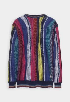 CARLO COLUCCI Plus Roundneck Unisex - Trui - Navy/Multi-Coloured