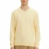 Tom Tailor Basic V Neck - Trui - Light Soft Yellow Melange