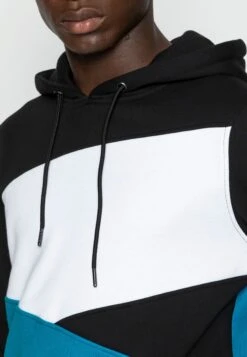 URBAN CLASSICS Zig Zag- Hoodie - Black/Turquoise -About You Winkel f117d592d61e447aa2653eda12941ecd